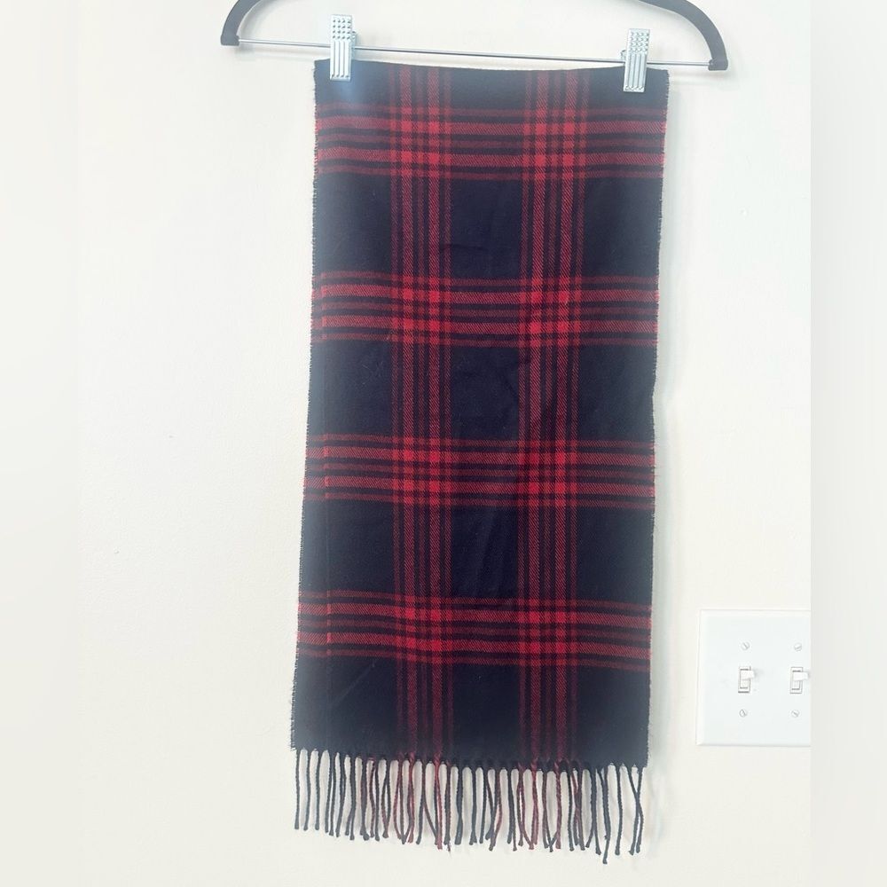 Christian Dior Plaid Cashmaire Neck Scarf O/S